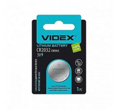 Батарейки Videx CR2032 BL-1 Litihium  1*24*27
