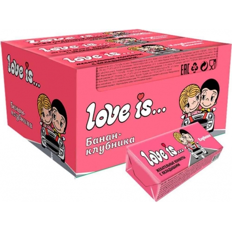 Love is жевательные конфеты клубника 25г 0